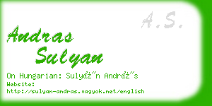 andras sulyan business card